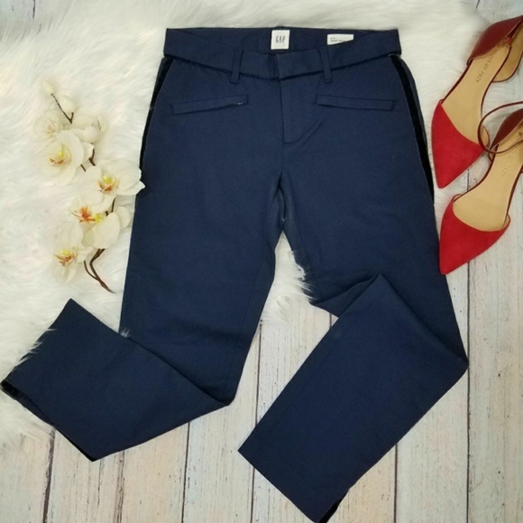 GAP Pants - GAP Skinny navy blue slit ankle pant 0 Petite